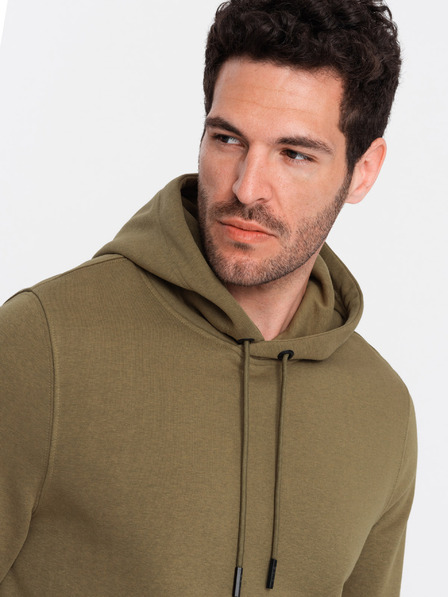 Ombre Clothing Hanorac cu glugă și buzunar din bumbac BASIC pentru bărbați Ombre Clothing