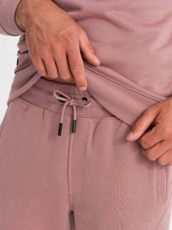 Ombre Clothing Hanorac bărbătesc BASIC din bumbac cu glugă BASIC roz închis Îmbrăcăminte Ombre