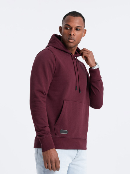 Ombre Clothing Hanorac cu glugă și buzunar din bumbac BASIC pentru bărbați Ombre Clothing