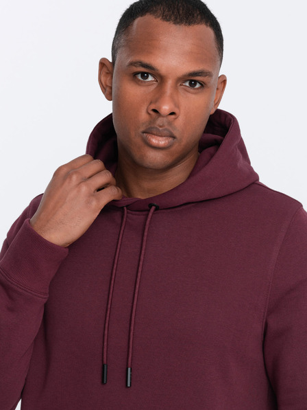 Ombre Clothing Hanorac cu glugă și buzunar din bumbac BASIC pentru bărbați Ombre Clothing