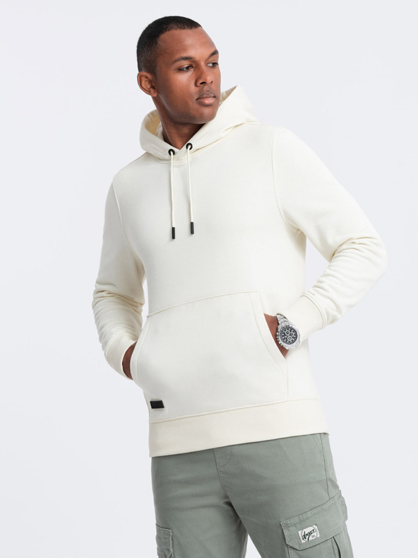 Ombre Clothing Hanorac cu glugă și buzunar din bumbac BASIC pentru bărbați Ombre Clothing
