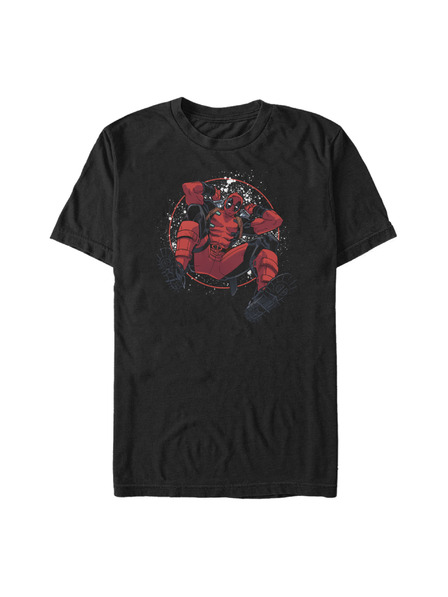 ZOOT.Fan Tricou negru pentru bărbați Marvel Deadpool Splatter Circle