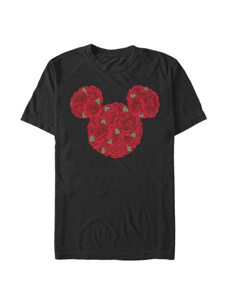 ZOOT.Fan Tricou negru Disney Classics Mickey Mouse Roses pentru bărbați