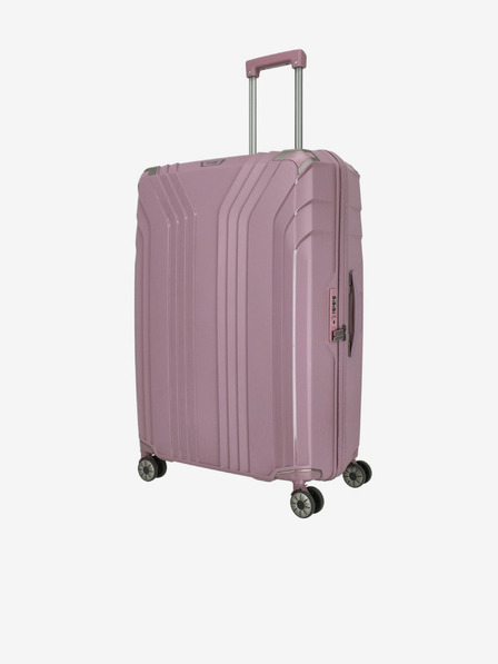 Travelite Valiză roz pentru femei Travelite Elvaa 4w L Rosé