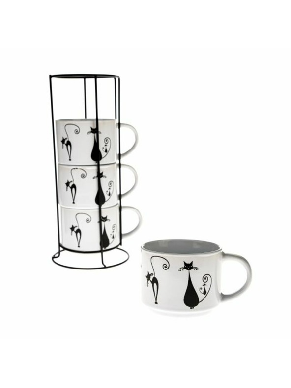 Casa de Engel Cești din ceramică în suport metalic, 4x300ml, 1/9