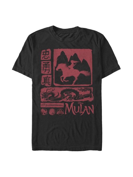 ZOOT.Fan Tricou negru pentru bărbați Disney Mulan Block