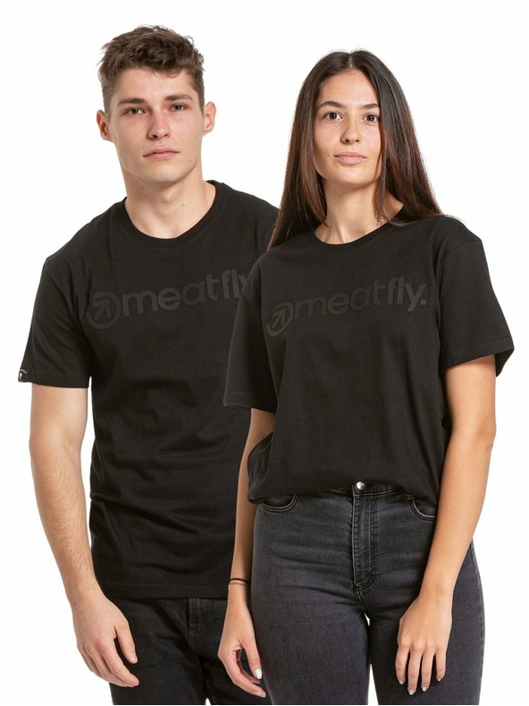 Meatfly Tricou Meatfly pentru bărbați Joe Black/Black | Negru | Mărime S | 100% bumbac
