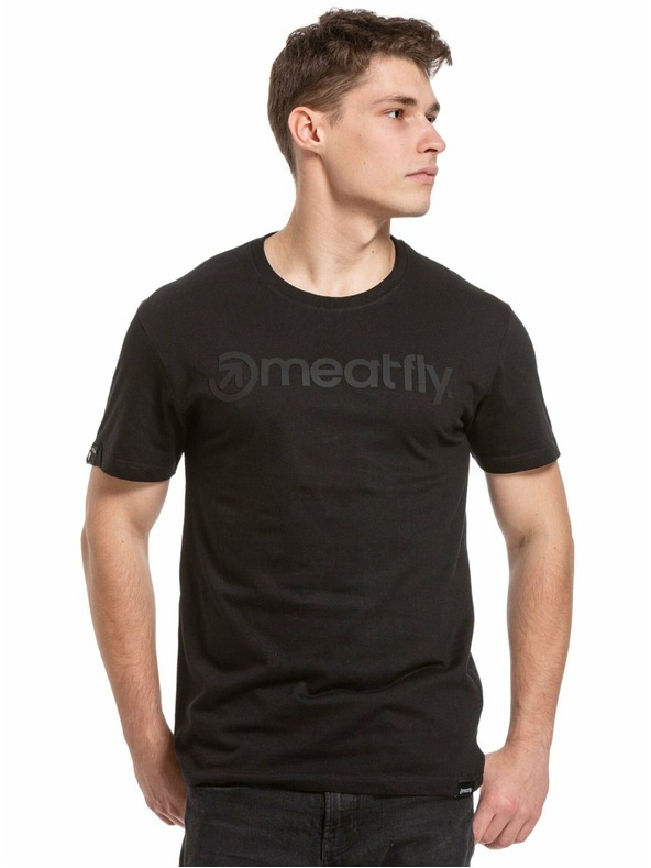 Meatfly Tricou Meatfly pentru bărbați Joe Black/Black | Negru | Mărime S | 100% bumbac