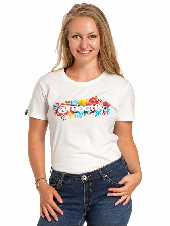 Meatfly Tricou Meatfly pentru femei Blossom White | Alb | Mărime