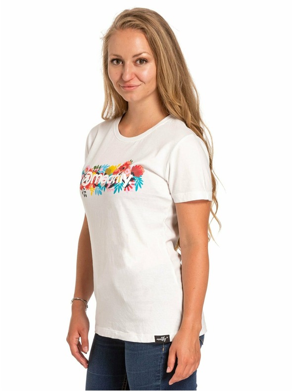 Meatfly Tricou Meatfly pentru femei Blossom White | Alb | Mărime