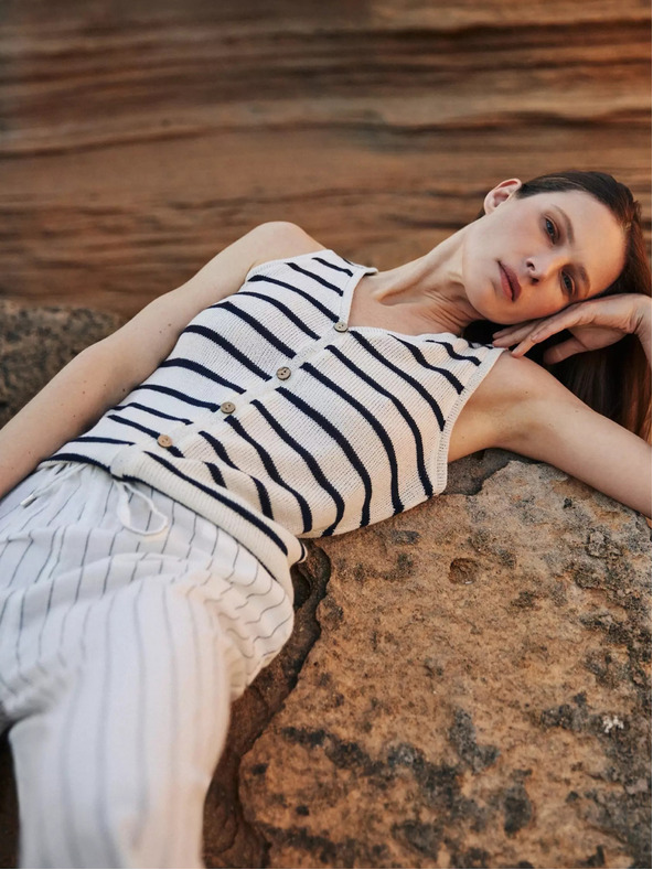 Moodo Tricou cu dungi pentru femei Moodo