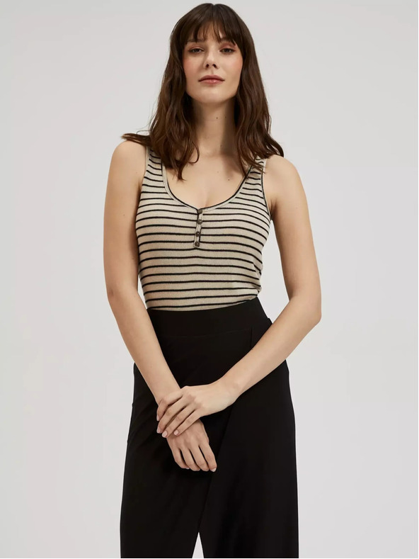 Moodo Tricou fără glugă pentru femei, bej MOODO