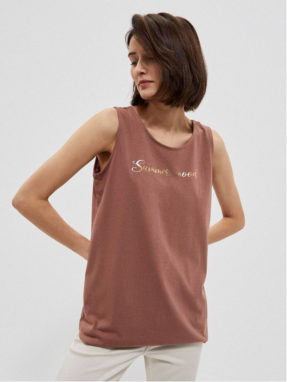 Moodo Bluză fără glugă maro pentru femei Moodo