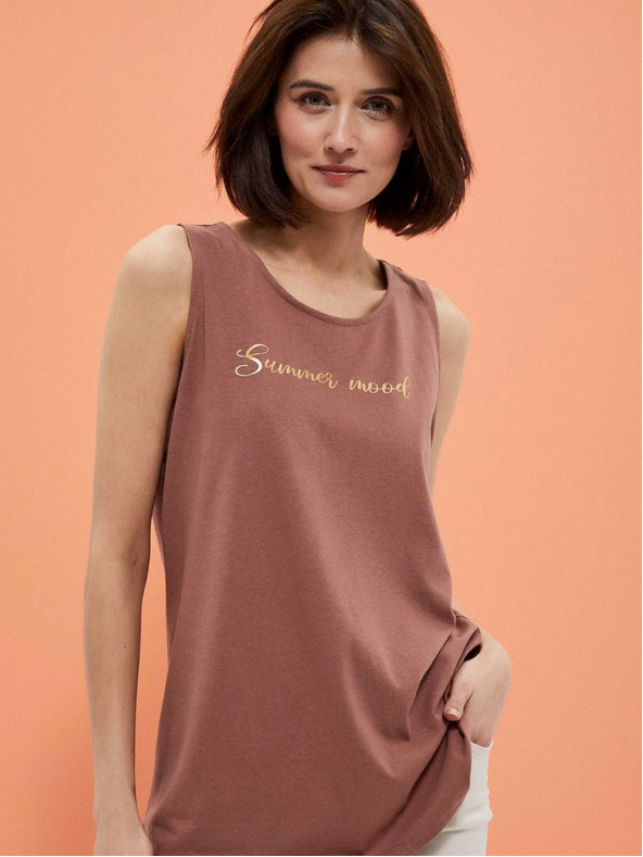 Moodo Bluză fără glugă maro pentru femei Moodo