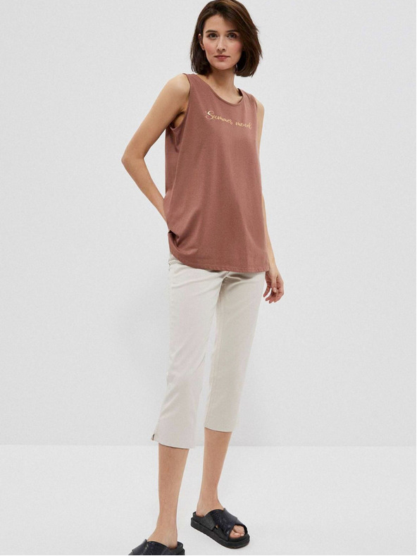 Moodo Bluză fără glugă maro pentru femei Moodo