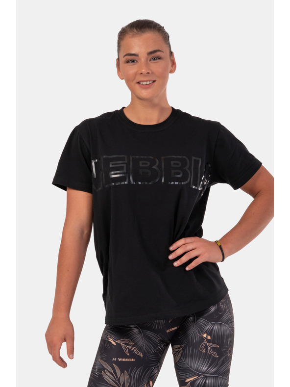 Nebbia Tricou cu logo invizibil NEBBIA 602 Negru Nebbia