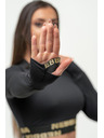 Nebbia NEBBIA INTENSE Perform Crop Top cu mânecă lungă pentru femei 839 Gold Nebbia