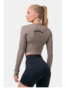 Nebbia Top sportiv HERO cu mâneci lungi 585 Mocha Nebbia