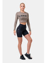 Nebbia Top sportiv HERO cu mâneci lungi 585 Mocha Nebbia