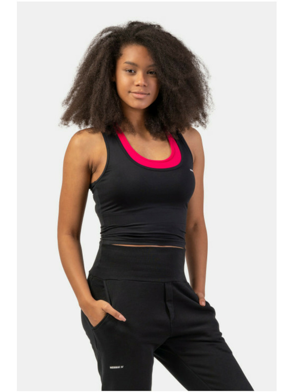 Nebbia Tricou sport cu decolteu slim-fit 422 Negru
