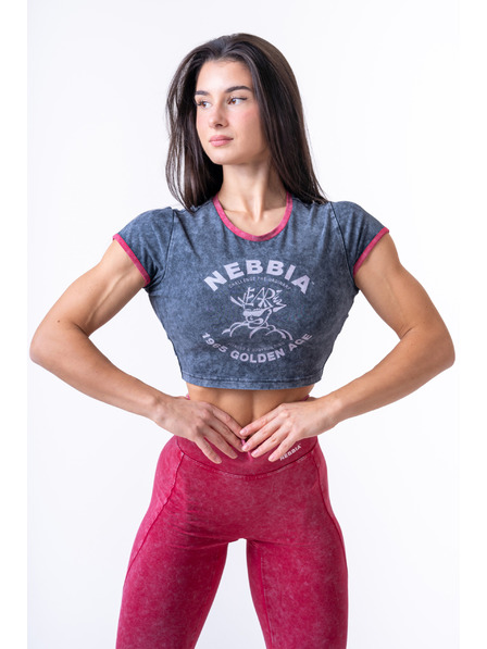 Nebbia Tricou crop top spălat GOLDEN AGE 782