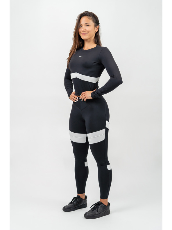 Nebbia Top negru cu mânecă lungă TRUE HERO 242