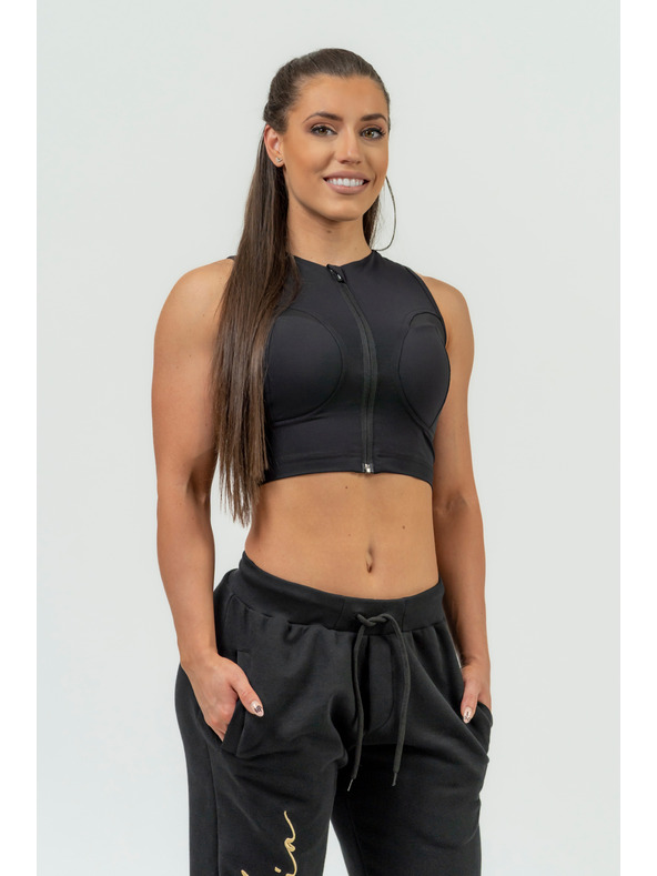Nebbia NEBBIA Crop top pentru femei cu susținere înaltă INTENSE Mesh 842 Nebbia