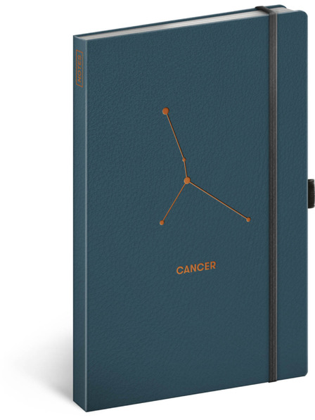 NOTIQUE NOTIQUE Notes Semnul zodiacal Rac, căptușit, 13 x 21 cm
