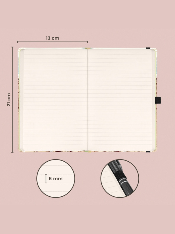 NOTIQUE NOTIQUE Notes Praga, dublat, 13 x 21 cm