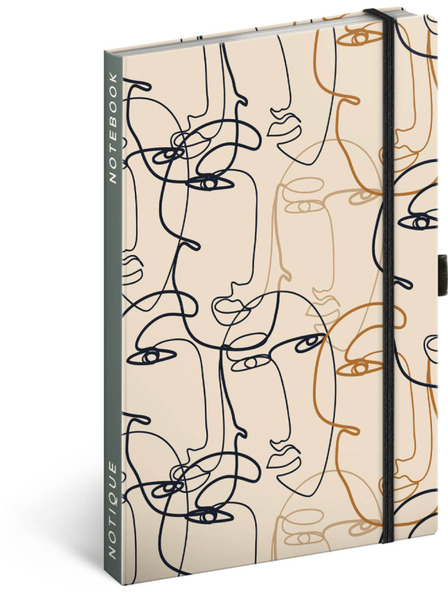 NOTIQUE NOTIQUE Notes Face, cu linii, 13 x 21 cm BAAGL