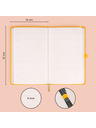 NOTIQUE NOTIQUE Notes Yellow, cu linie, 13 x 21 cm