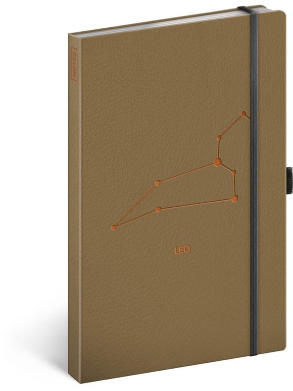 NOTIQUE NOTIQUE Notes Zodia Leu, căptușită, 13 x 21 cm BAAGL