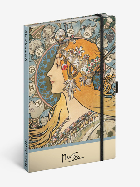 NOTIQUE NOTIQUE Notes Alfons Mucha - Zodiac, punctat, 13 x 21 cm