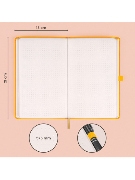 NOTIQUE NOTIQUE Notes Yellow, punctat, 13 x 21 cm