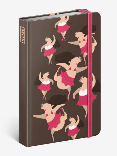 NOTIQUE NOTIQUE Notes Piggie, căptușit, 11 x 16 cm