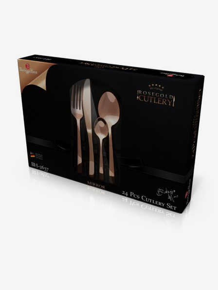 Berlingerhaus Set de tacâmuri din inox 24 buc. inox oglindă BERLINGERHAUS Rosegold Metallic Line