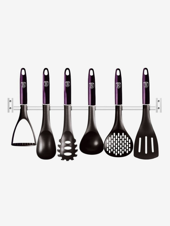 Berlingerhaus Ustensile de bucătărie cu suport de perete 7 buc Purple Eclipse Collection BERLINGERHAUS