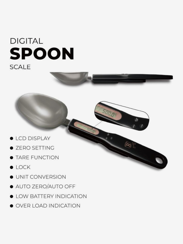 Berlingerhaus Lingură de cântărit electronică Black Rose Collection BERLINGERHAUS