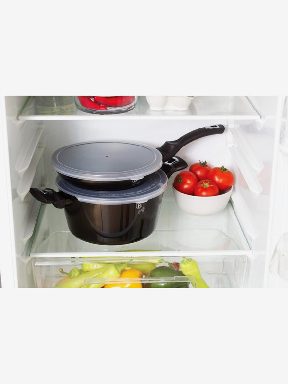 Berlingerhaus Caserolă cu suprafață de marmură 20 cm Colecția Shiny Black 2 capace BERLINGERHAUS