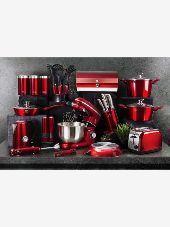 Berlingerhaus Cratiță cu suprafață marmorată și capac 24 cm Burgundy Metallic Line BERLINGERHAUS