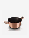 Berlingerhaus Caserolă cu suprafață din marmură și capac 30 cm Rosegold Metallic Line BERLINGERHAUS