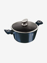 Berlingerhaus Cratiță cu suprafață marmorată și capac 24 cm BERLINGERHAUS Metallic Line Aquamarine Edition