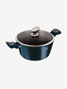 Berlingerhaus Cratiță cu suprafață marmorată și capac 24 cm BERLINGERHAUS Metallic Line Aquamarine Edition