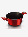 Berlingerhaus Caserolă cu suprafață din marmură și capac BERLINGERHAUS Burgundy Metallic Line (20 cm)
