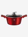Berlingerhaus Cratiță cu suprafață marmorată și capac 28 cm Burgundy Metallic Line BERLINGERHAUS