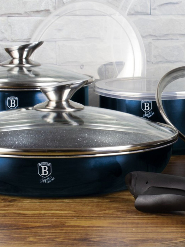 Berlingerhaus Set ustensile de gătit cu mâner detașabil 12 buc Aquamarine Edition BERLINGERHAUS