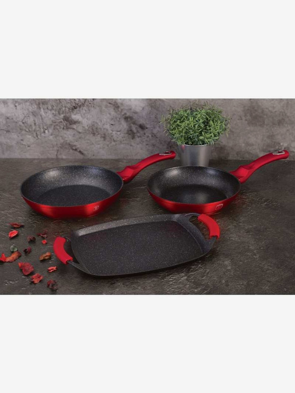 Berlingerhaus Set de vase cu suprafață din marmură Burgundy Metallic Line BERLINGERHAUS Burgundy Metallic Line