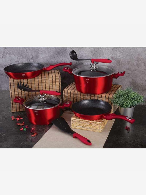 Berlingerhaus Set de vase cu suprafață din marmură Burgundy Metallic Line BERLINGERHAUS Burgundy Metallic Line