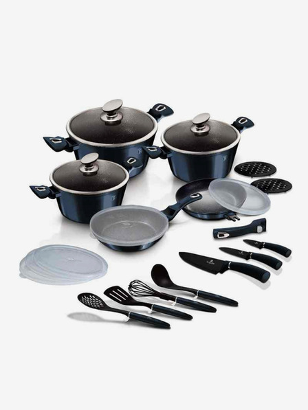 Berlingerhaus Set ustensile de gătit cu suprafață din marmură 22 buc BERLINGERHAUS Metallic Line Aquamarine Edition