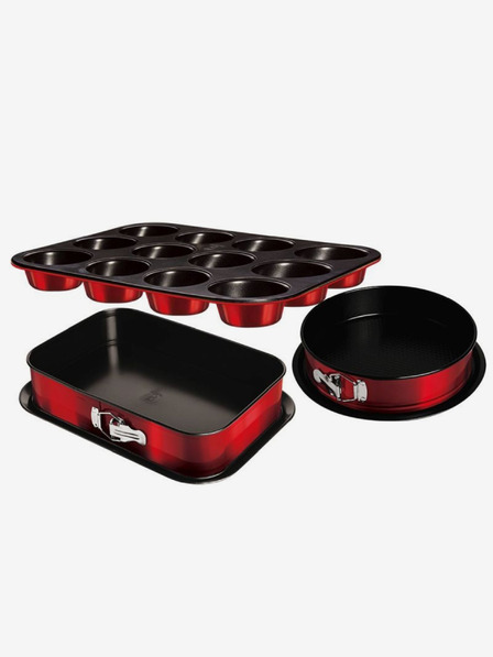 Berlingerhaus Set tavă de copt cu suprafață antiaderentă din titan 3 buc Metallic Line Burgundy Edition BERLINGERHAUS